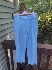 NWT 138 Lilly Pulitzer Pants Women Blue White Stripe Seersucker Stretch-SZ 2