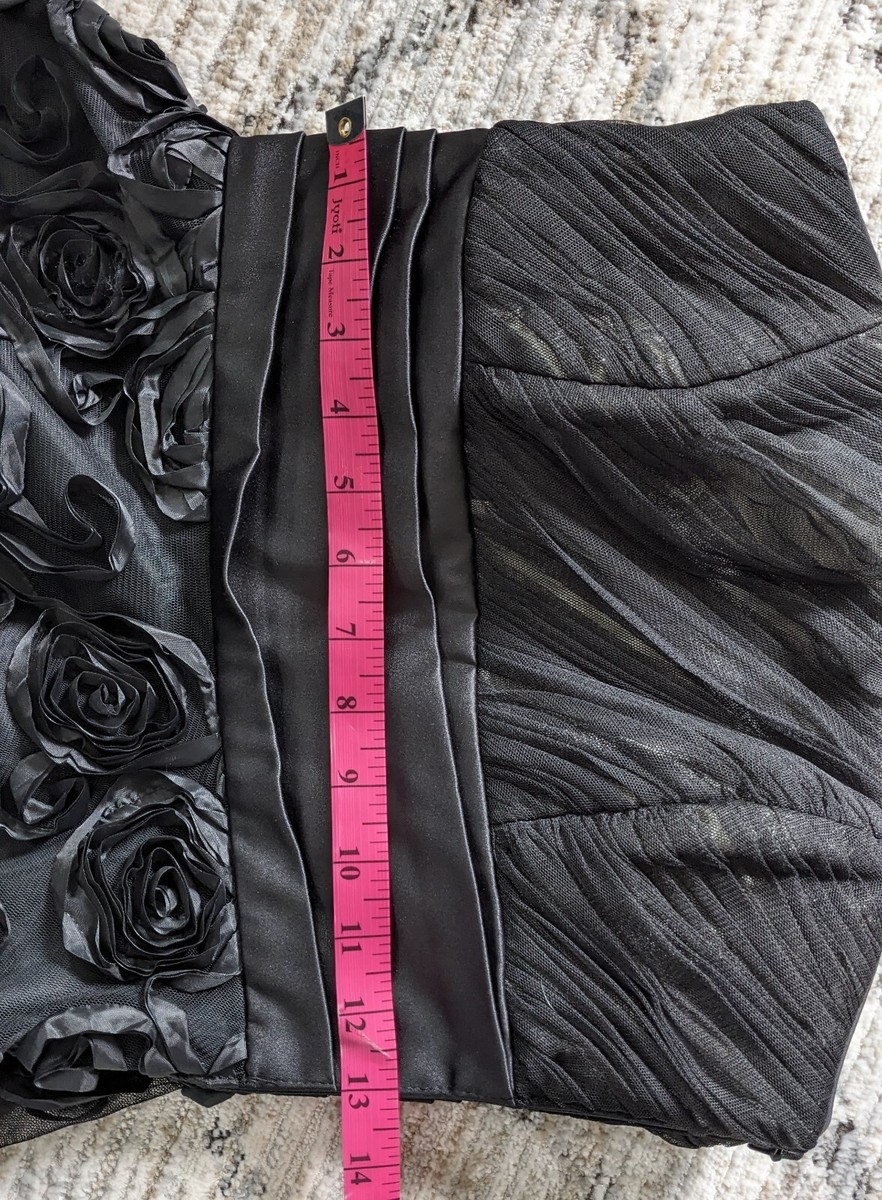 White House Black Market Black Roses Strapless Fit & Flare Dress Size 0,  EUC | eBay