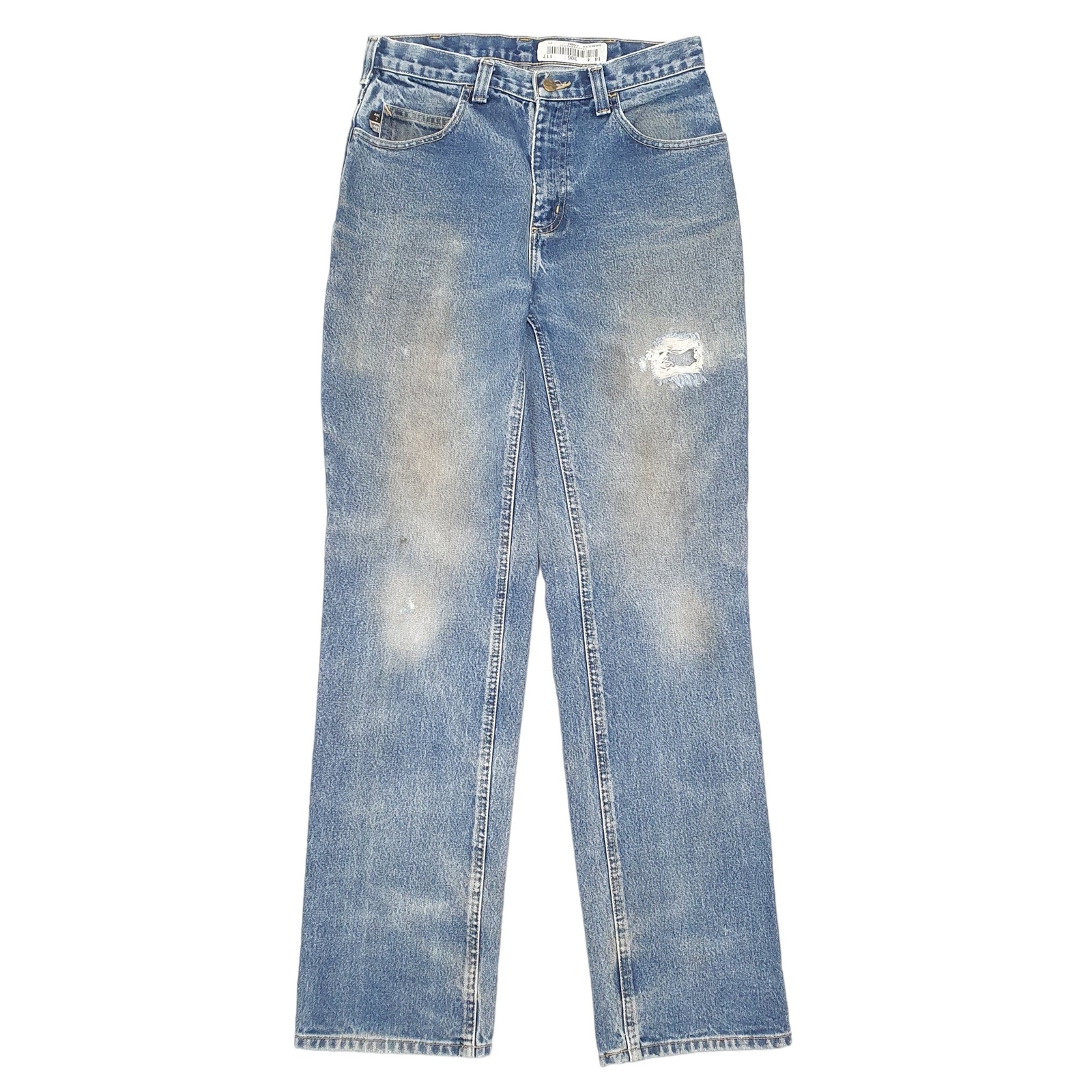 CARHARTT B26 Jeans Regular Fit Blue Denim Trousers Mens Flame Resistant W30 L34 image 2