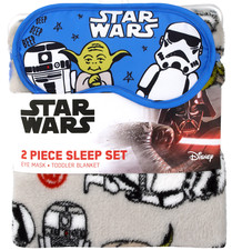 Disney Star Wars 2 Piece Sleep Set - Blanket and Eye Mask Set for Crib/Toddler