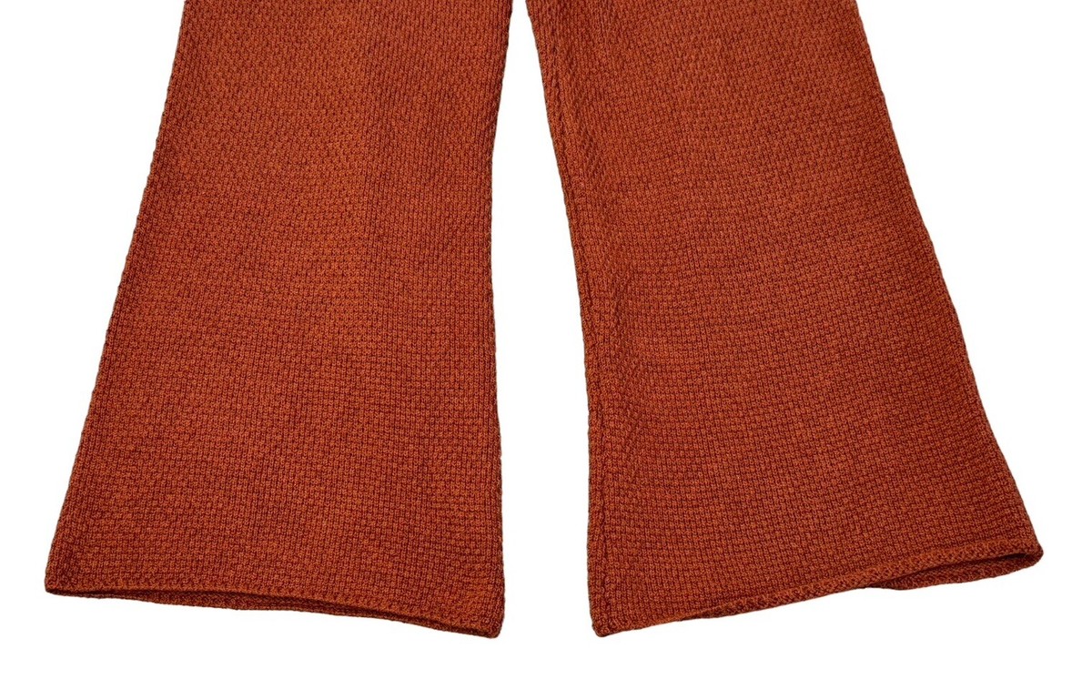 Free People Beach Hailee Sweater Set Waffle Knit Pants Top Rust