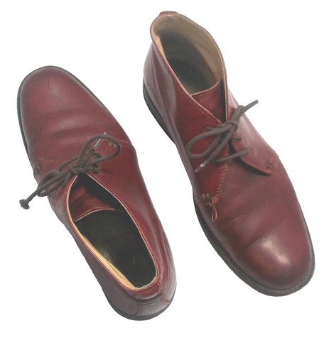 Frye Nathan Brown Tan Leather Moccasin Chukka Ankle Boots  display picture 3