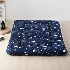 4" Extra Thick Japanese Futon Floor Cushion Pad Quilted Tatami Mat for Guest Bed