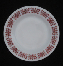 Vintage Anchor Hocking Brown Filigree Plate Made In USA 969