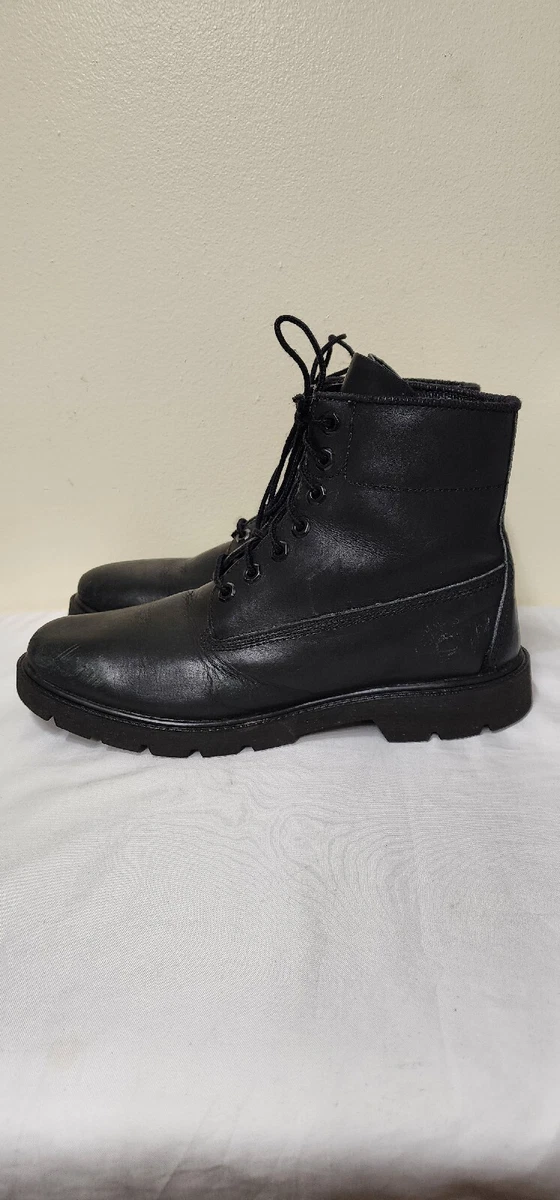 Timberland 6 Inch Basic Waterproof Black Leather Men s 9M Boots 10069 Preownd