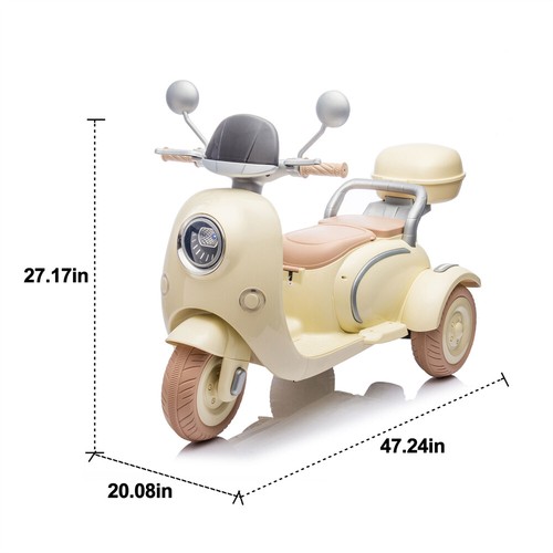 2-Seater 12V Kids Ride On Electric Motorcycle 3-Wheel Toy 1.86-3.11mph Aged 3-6 - Picture 2 of 22