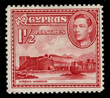 CYPRUS GVI SG155, 1½pi carmine, M MINT.
