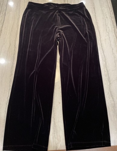 Jones New York 2X Black Velvet Wide Leg 