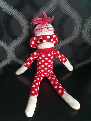Red & White Sock Monkey - 21''