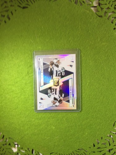 TOM BRADY JERSEY #12 REFRACTOR CARD PATRIOTS PRIZM 2019 Donruss Elite Deck #ED18 - Picture 7 of 12