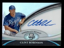 2011 BOWMAN PLATINUM CLINT ROBINSON AUTOGRAPH KANSAS CITY ROYALS