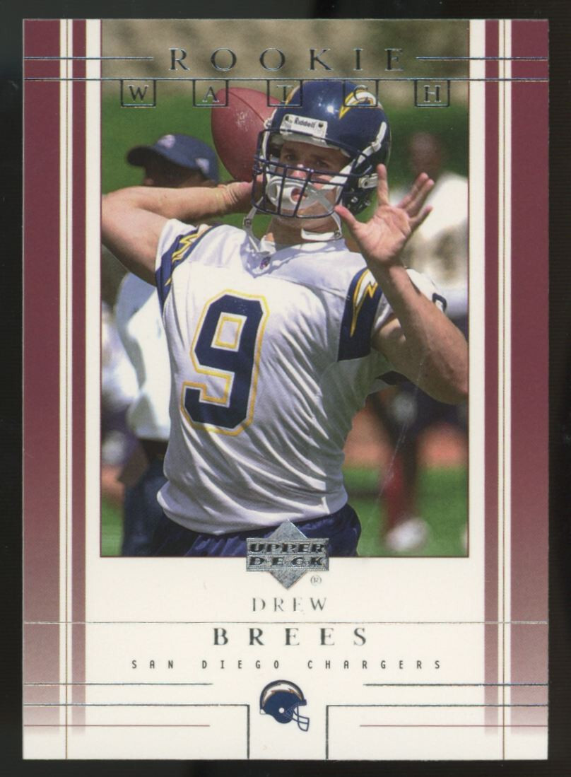2001 Upper Deck Drew Brees Rookie Watch #206