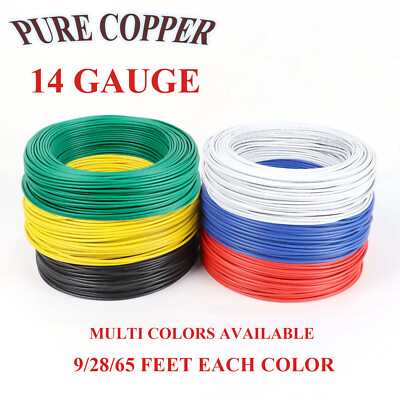 3 OR 6 Colors Primary Wire Harness Pack 14 Gauge Auto OFC Copper Power Cable Lot