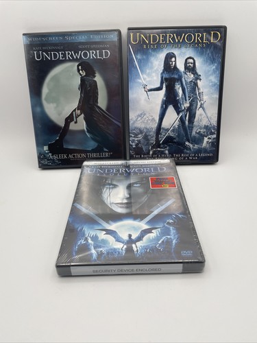 UNDERWORLD & UNDERWORLD RISE OF THEY LYCANS & UNDERWORLD EVOLUTION DVD LOT OF 3