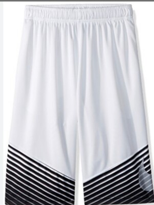 NWT NIKE ELITE Dri BOYS Reveal BASKETBALL SHORTS White/Black