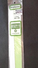Evergreen Scale Models #133 Strips (.030" X .060" X 14") Opaque White, pkg. 11