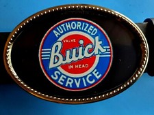 BUICK Vintage Service Sign Epoxy Buckle VTG Sign Epoxy Photo Buckle