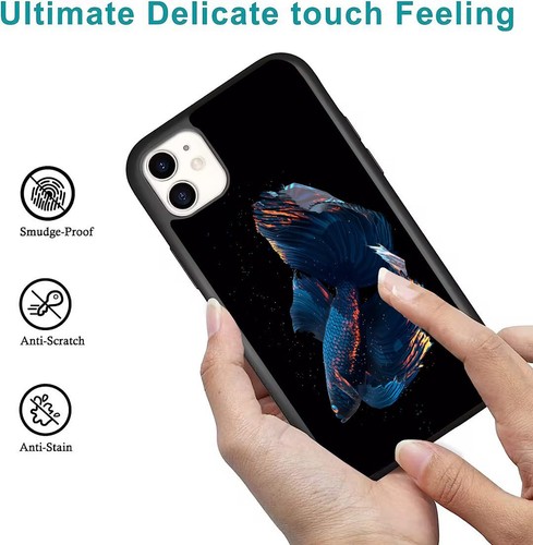 vintage design fighting fish Universal Case For iPhone SE XS XR Max 5 6 7 8 Plus - Picture 15 of 25