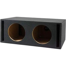 Absolute VEGD10 Dual 10-Inch Black Slot Ported Subwoofer Enclosure Empty Box