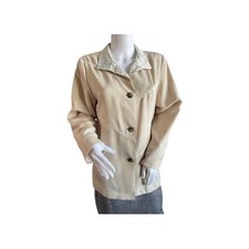 Woman s Vintage Beige Blazer Jacket Size Medium