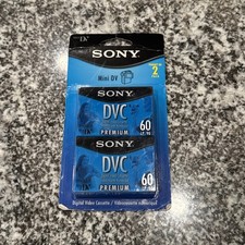 2-Pack Sony DVC Mini DV Premium Digital Video Cassette 60 Minute Brand NEW