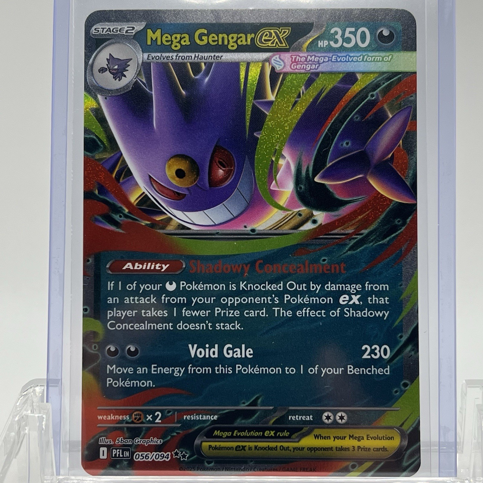 Pokemon TCG Phantasmal Flames Mega Gengar ex #056/094 NM