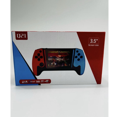 Q21 Retro Handheld Game Console 3.5  Screen Built-In Games Red/Blue