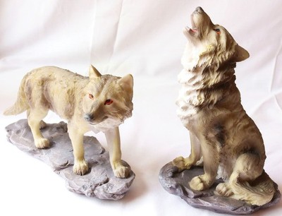Deko Figur Wolf Wölfe: groß Indianer Country Western GoT Sammler Geschenk wild