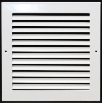 HVAC Premium 10''x10'' Aluminum Return Air Grille - Linear Bar - Easy Flow