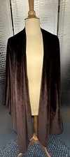 A Brod Vintage Chocolate Brown Velvety Cape