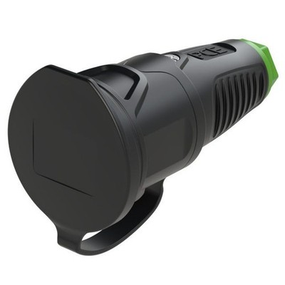 PCE Taurus2 Vollgummi-Schutzkontaktkupplung nat IP54 2521 grün