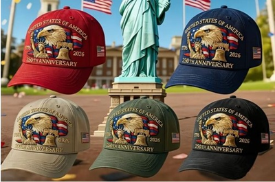 #ad Blow Out Sale Choice of 5 Colors USA 250th Anniversary Cap w Embtoidered Logo $6.99