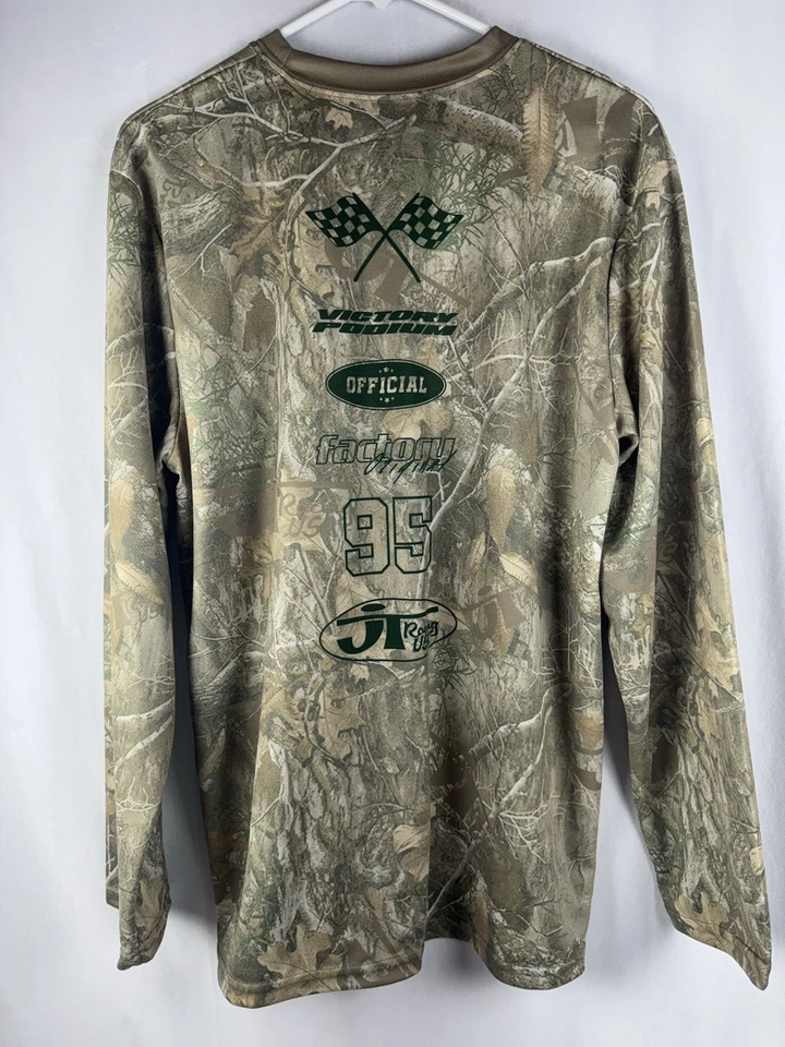 Camisa manga larga roble musgo carreras Honda Motorcycle JT con licencia oficial talla L Foto 4 de 4