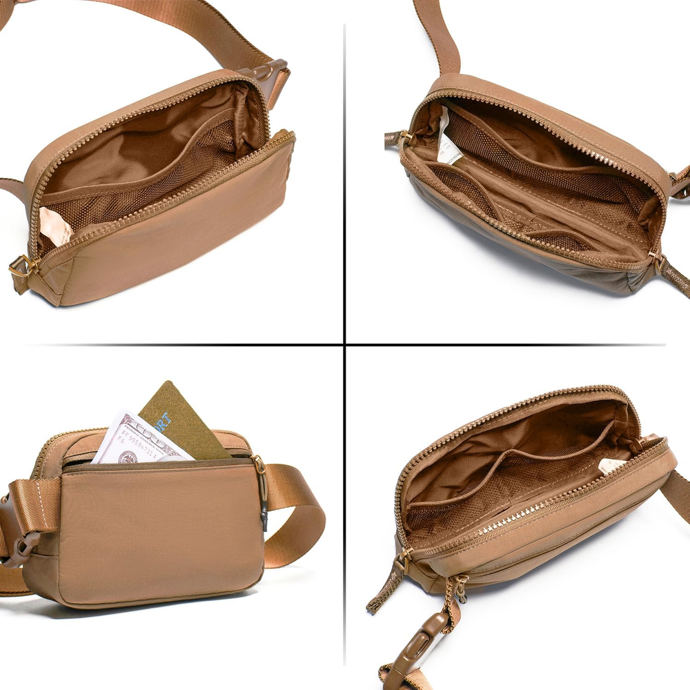 Belt Bag for Women Two-Way Zipper Cross Body Fanny Pack Fashion Waist Packs Ever