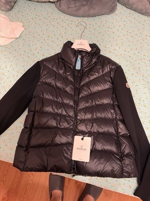Moncler Cardigan FW25 Zip Jacket Black Long Sleeve Women's Short Casual Large