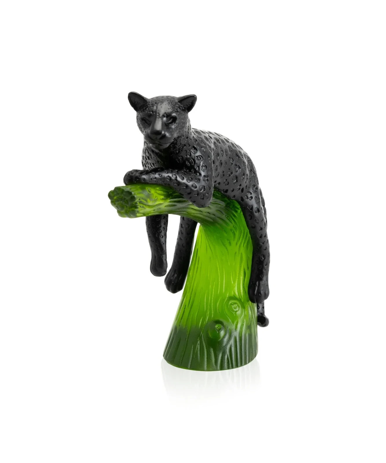 Daum Black Panther on Emerald Tree Sculpture thumbnail 3