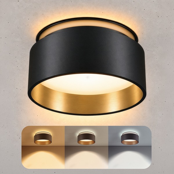 Sudara Design Deckenspot Einbaustrahler Schwarz Gold Mit Led 5W Warmweiß 230V-image