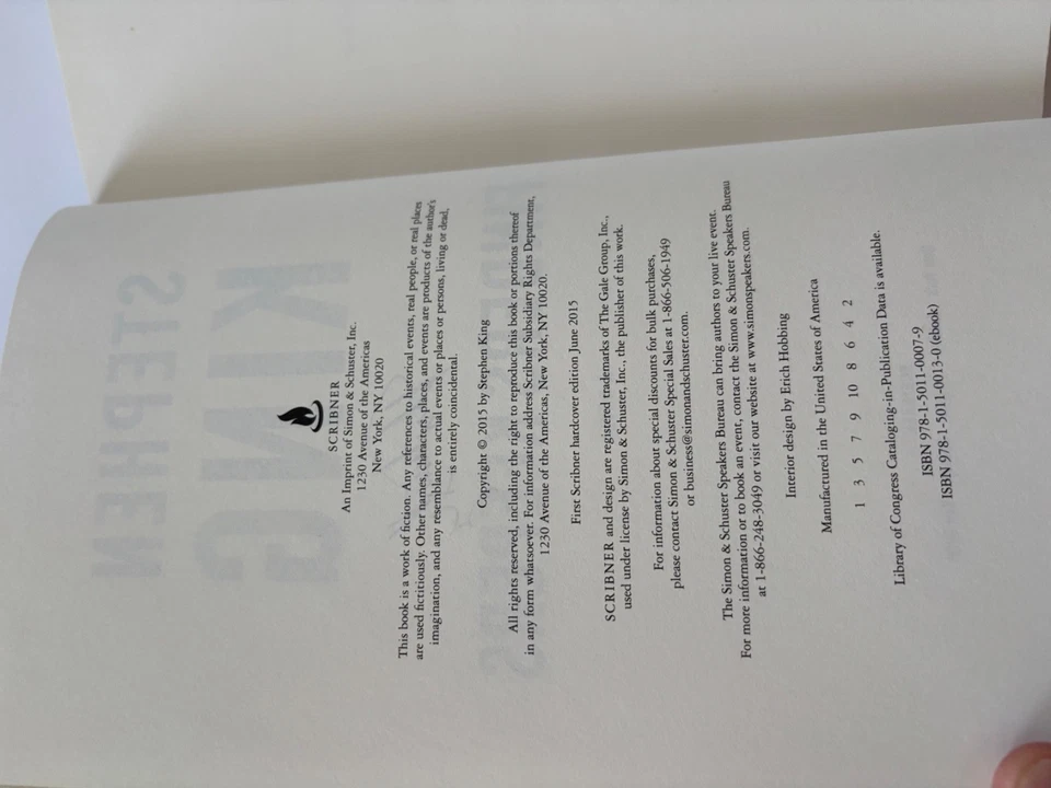 Stephen King Signed Finders Keepers 1st/1st Hardcover HC Book Autographed JSA Foto 3 de 4