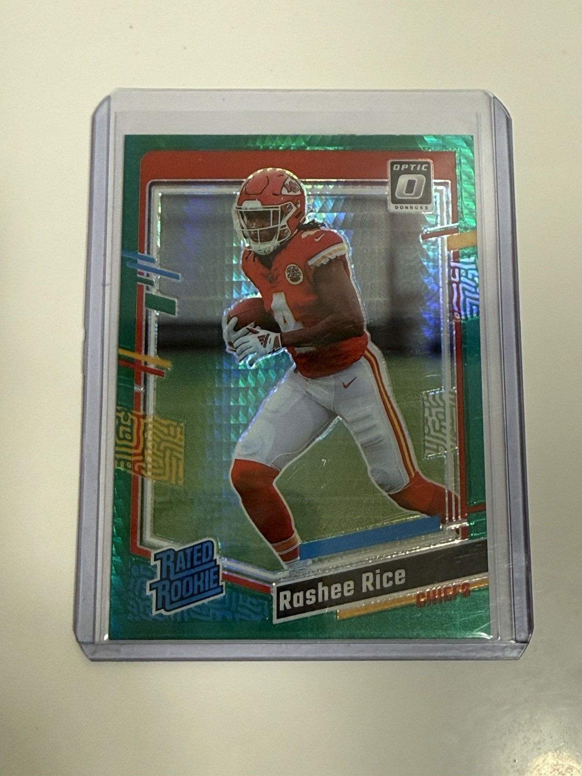 2023 Panini Donruss Optic - Rated Rookie Rashee Rice #257 Green Hyper Prizm (RC)