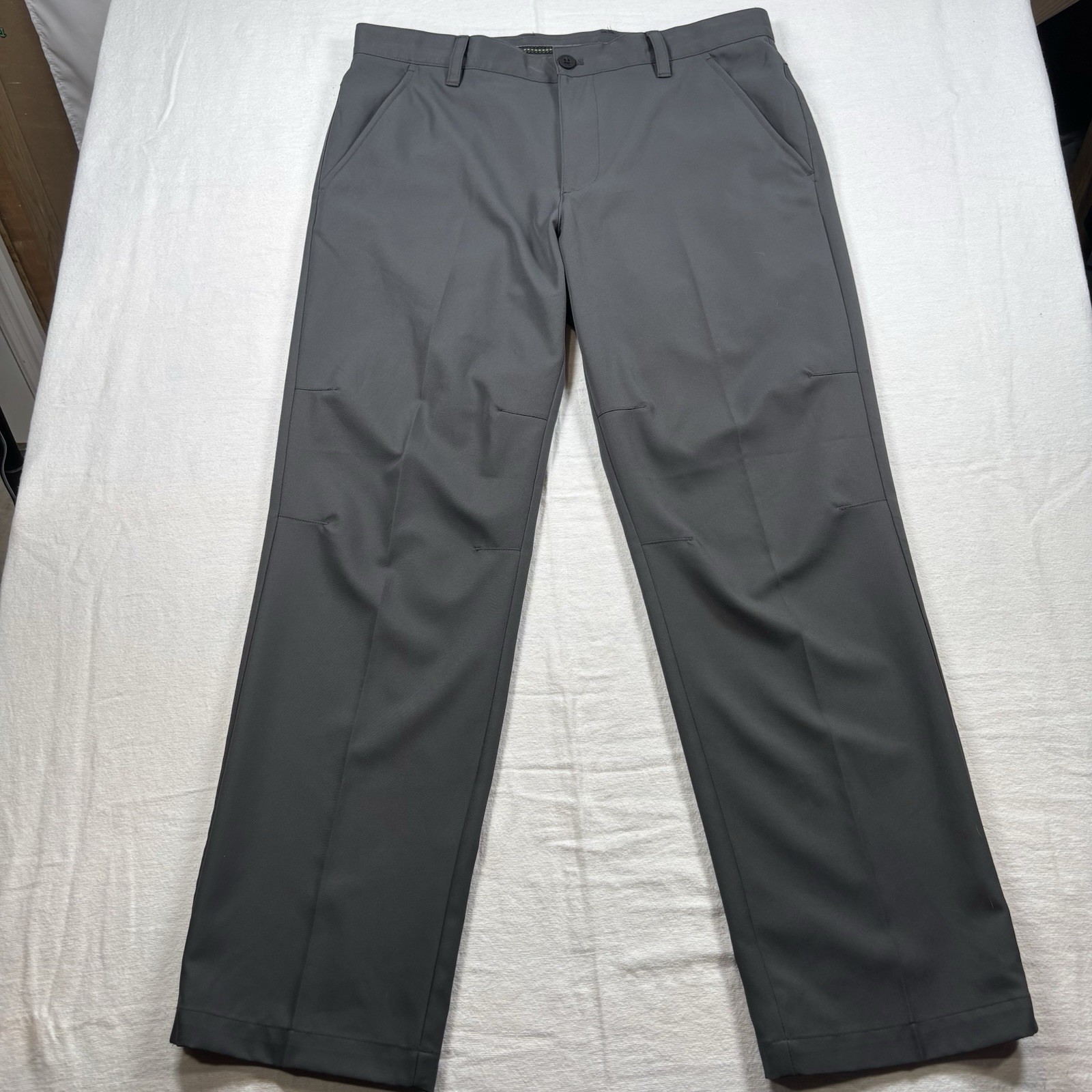 Izod Men's Golf Pants 34x30 Flat Front, Beige Tan, Performance, Outdoor