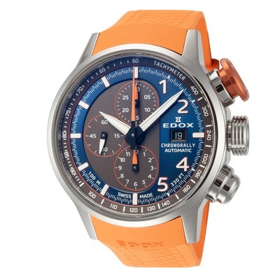 Edox Men's Chronorally 45mm Automatic Chronograph Watch 01129-TOCAO-BUGO