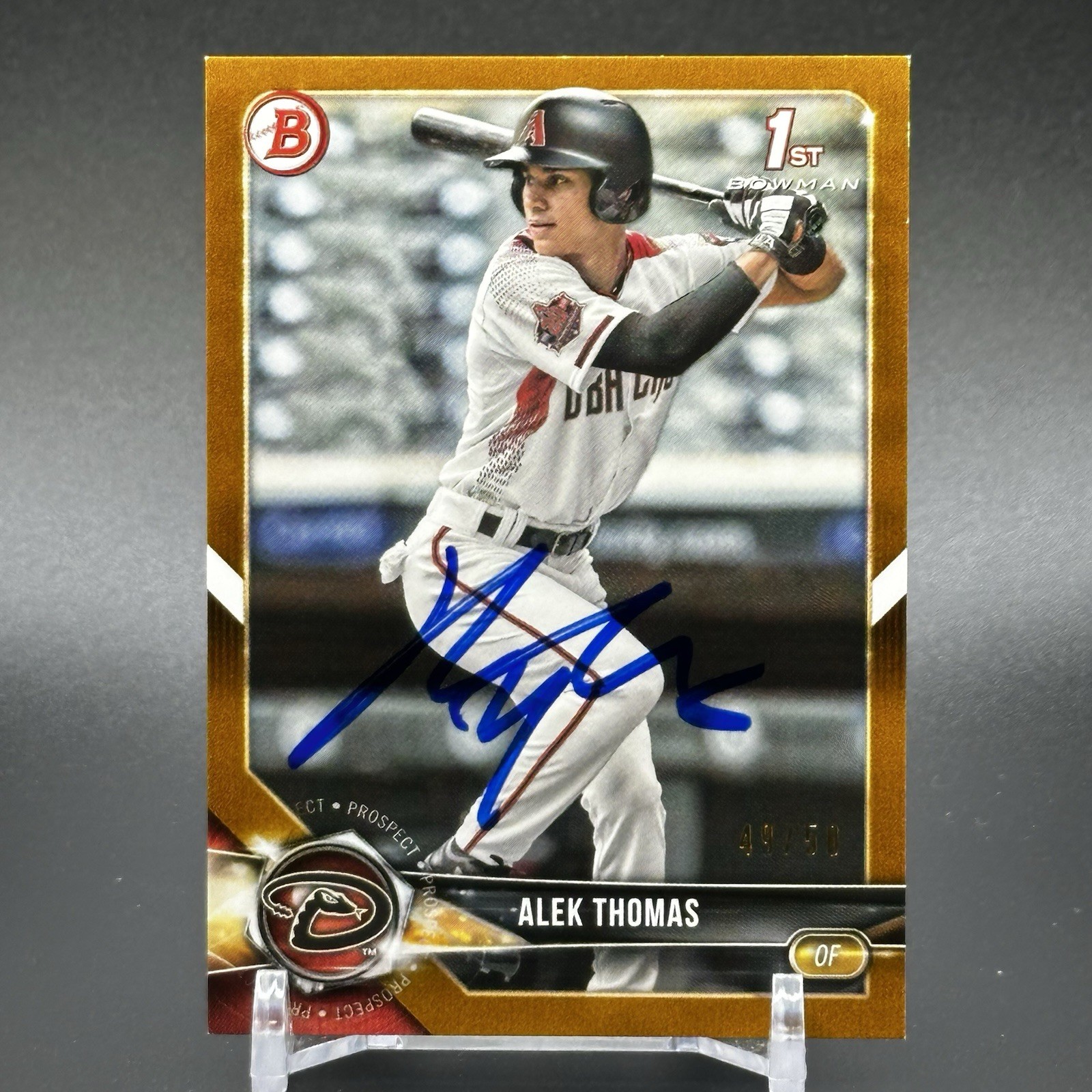 Alek Thomas 2018 Bowman Draft Gold /50 1st #BD-155 Auto IP Rookie - Diamondbacks
