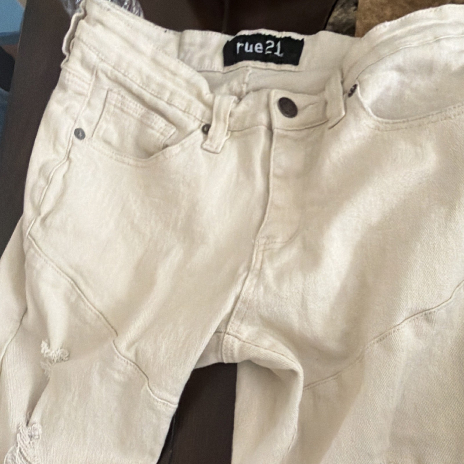 Distressed Stretch 5-pocket Denim