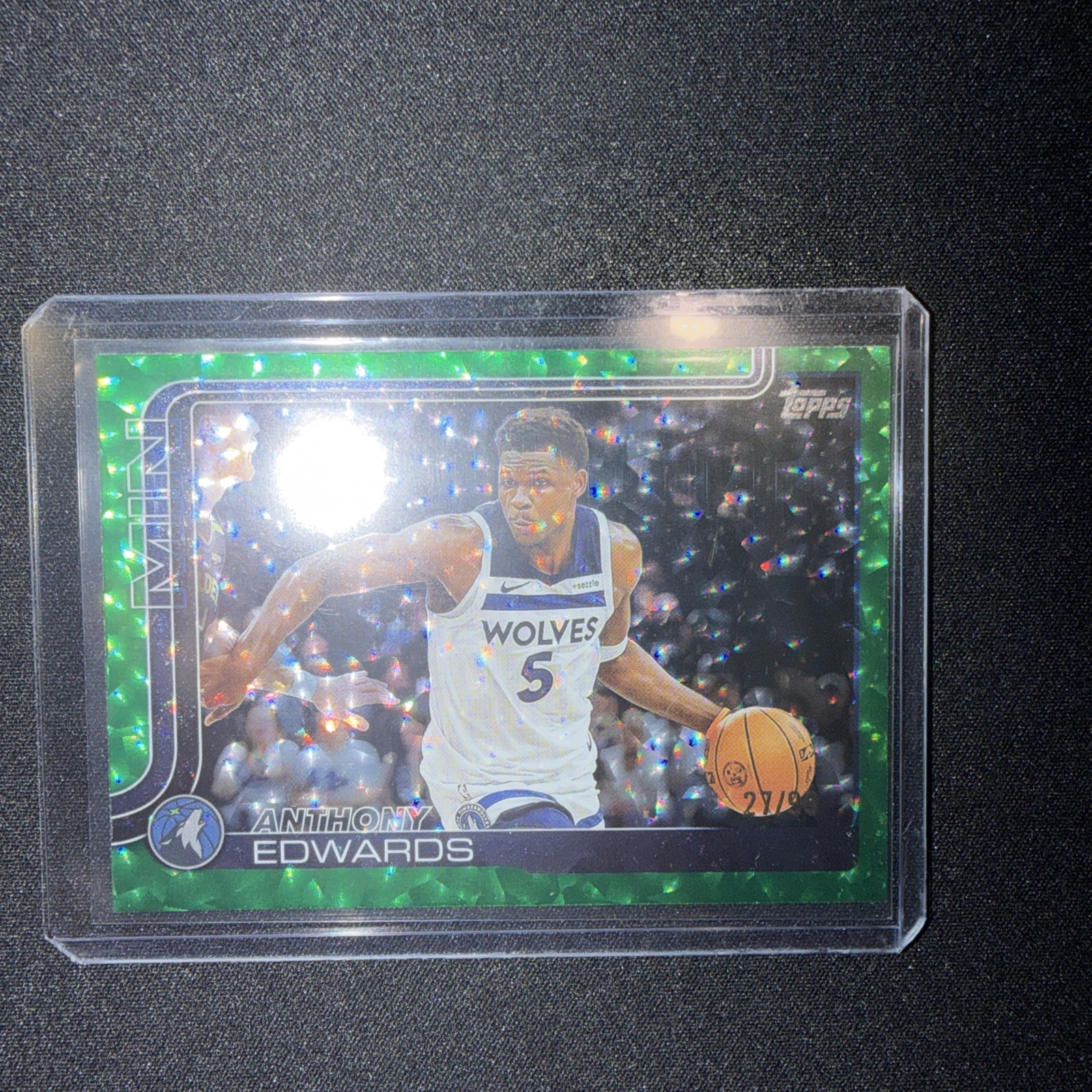 2025-26 Topps - Anthony Edwards #108 Crackleboard Foil Green /99