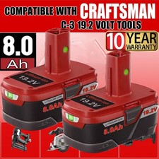 2pack 19.2 Volt Xcp 8.0ah Lithium Battery For Craftsman C3 Diehard Pp2025 Pp2030