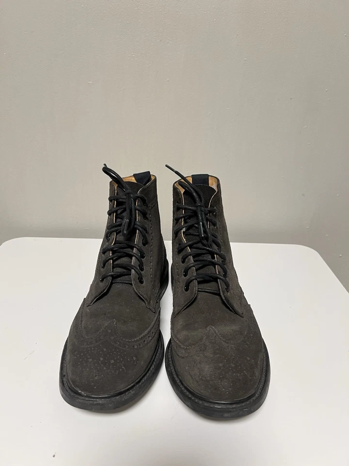 Botas de servicio Church's gris gamuza con cordones hechas en Inglaterra Reino Unido 10 EE. UU. 11 UE 44 Foto 3 de 4