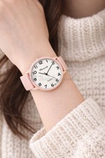 Women’s Wrist Watch Ladies Watch Big Face Soft Silicone Strap Quartz