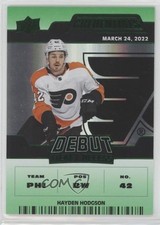 2022 Upper Deck Credentials Debut Ticket Access Green 4/25 Hayden Hodgson 1f60