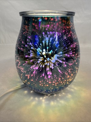 Scentsy Warmer Full Size Nova Firework Sparkle Rainbow Glow Burst Display READ