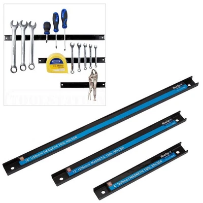 247 BID 3PC MAGNETIC BAR TOOL HOLDER STORAGE RACK SYSTEM ORGANISER RAILS 8" 12" & 18"